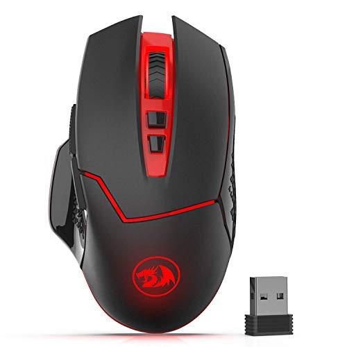 【中古】【未使用・未開封品】Redargon M690-1 Wireless Gaming Mouse with DPI Shifting, 2 Side Buttons, 2400 DPI, Ergonomic Design, 8 Buttons-Black [並行輸入品]