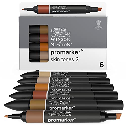 DELL - 【中古】【未使用・未開封品】Winsor & Newton Promarker、6セット、Skin Tones 2 6カウント