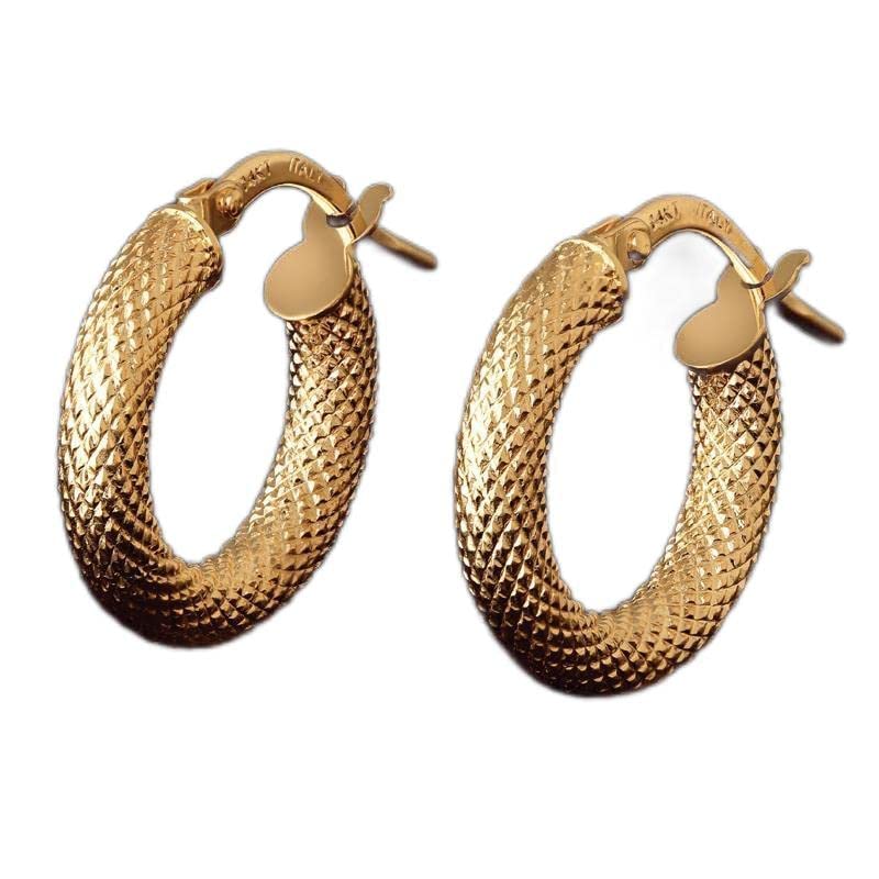 【中古】【未使用・未開封品】Stauer レディース 14K ゴールド ストラットラート フープピアス