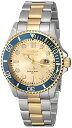 【中古】【未使用・未開封品】Invicta Men's Pro Diver Steel Bracelet & Case Quartz Champagne Dia...