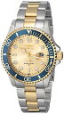 【中古】【未使用・未開封品】Invicta Men's Pro Diver Steel Bracelet & Case Quartz Champagne Dial Analog Watch 30022