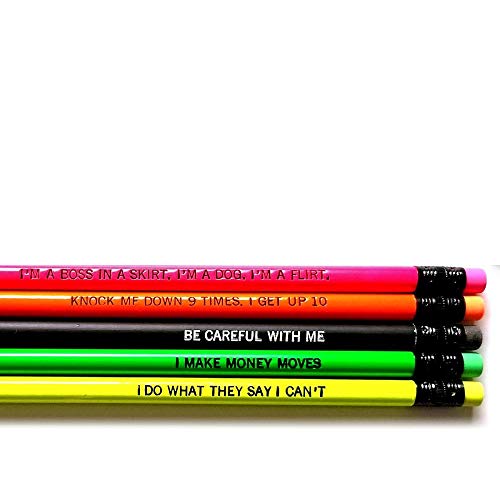 【中古】【未使用・未開封品】Cardi B - 心に響く鉛筆 楽しくモチベーションを高める言葉が刻印 学校やオフィス用