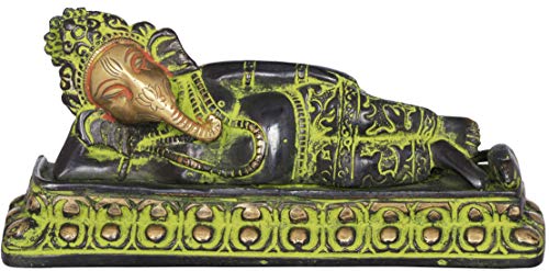 【中古】【未使用・未開封品】エキゾチック インディア リラクシング ガネーシャ - 真鍮像 ZCQ06