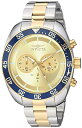 【中古】【未使用・未開封品】Invicta Men's Pro Diver Quartz Watch with Stainless Steel Strap, Two Tone, 24 (Model: 30057)