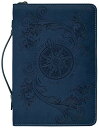 【中古】【未使用・未開封品】Bless The Lord Flying Compass ローズ ネイビーブルー ラージ フェイクレザー 聖書カバー