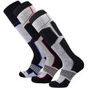 【中古】【未使用・未開封品】Pure Athlete スノーボードソックス - 快適で暖かいスキー用スノーボードソックス 男女兼用 (3足組 - ブラック/ホワイト/シルバーグレー/ブラッ