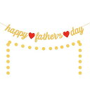 【中古】【未使用 未開封品】Aozer Happy Fathers Day バナー ゴールドグリッター 父の日バナー 素朴な父の日パーティーデコレーション