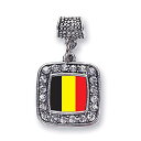 【中古】【未使用・未開封品】Inspired Silver - シルバースクエアチャーム ブレスレット用 キュービックジルコニアジュエリー付き シルバー