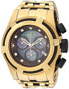 【中古】【未使用・未開封品】Invicta Men's Reserve Gold-Tone Steel Bracelet & Case Swiss Quartz Black Dial Analog Watch 29737
