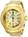 【中古】【未使用・未開封品】Invicta Men's Hydromax Quartz Watch with Stainless Steel Strap, Gold, 24 (Model: 29730)