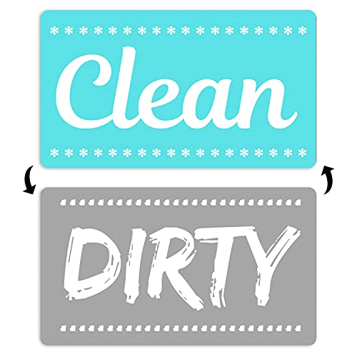 【中古】【未使用・未開封品】新品。 食器洗い機用マグネット Clean Dirty Sign - 最強マグネット両面フリップ- ボーナスメタルマグネットプレート付き - ユニバーサルキッチ