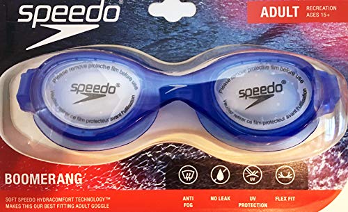 【中古】【未使用・未開封品】Speedo 大人用 ブーメランゴーグル: ブルー