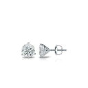 【中古】【未使用・未開封品】Diamond Wish 14Kゴールド ラウンド ラウンド ラウンド ラウンド ダイヤモンド スタッド イヤリング (1カラット G-H VS1-VS2) 3プロング スクリ