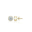 【中古】【未使用・未開封品】Diamond Wish 14Kゴールド ラウンド ラウンド ラウンド ラウンド ダイヤモンド スタッド イヤリング (1/4カラット G-H SI1-SI2) ベゼル プッシュ