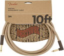 【中古】【未使用・未開封品】Fender ケーブル 10' Angled Cable, Pure Hemp Natural 0990910021