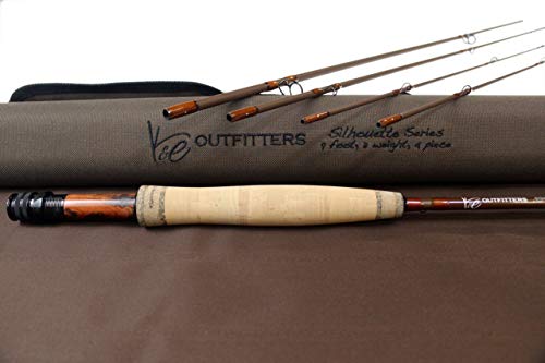 K&E Outfitters シルエットシリーズ フライフィッシングロッド (3重)