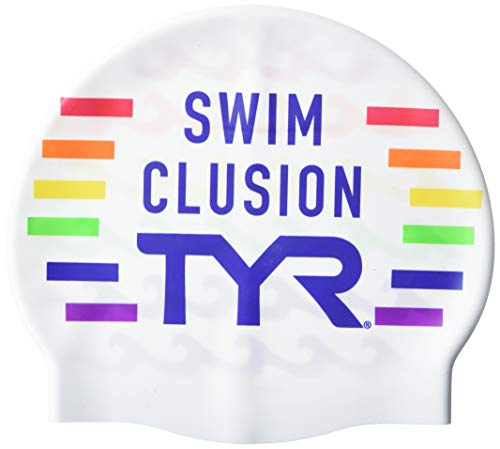 【中古】【未使用・未開封品】TYR Swim Clusion シリコン 大人用フィット ホワイト/マルチ