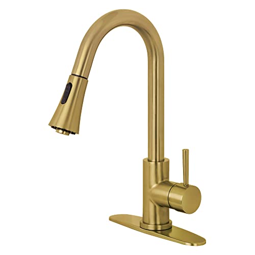【中古】【未使用・未開封品】Gourmetier LS8723DL コンコード シングルハンドル プルダウン キッチン蛇口 ブラッシュド真鍮