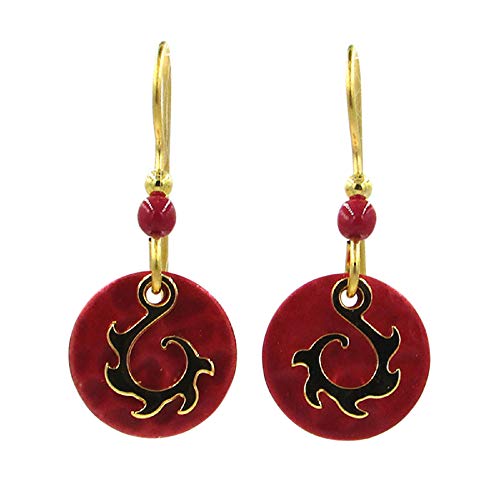 【中古】【未使用・未開封品】シルバーフォレストスポークルックゴールドメッキスワールレッドラウンド。 NE-1771。【メーカー名】【メーカー型番】【ブランド名】Silver Forest ピアス 【商品説明】シルバーフォレストスポークルック...