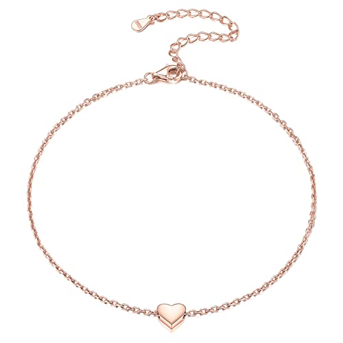 【中古】【未使用・未開封品】ChicSilver 925スターリングシルバー ミニマリスト ハート ラブ/ダビデの星 アンクレットブレスレット カスタムカップル...