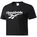 【中古】【未使用・未開封品】Reebok レディース クラシック ベクター クロップTシャツ L ブラック