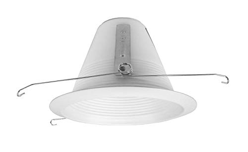 NICOR Lighting 5インチ ホワイト 凹型 浅いコーンバッフルトリム (15512WH)