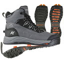 【中古】【未使用・未開封品】Korkers メンズ Verglas Ridge W/Snowtrac Icetrac ソール 13 グレー