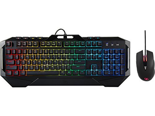 【中古】【未使用・未開封品】ROSEWILL Gaming RGB Keyboard and Mouse Combo, Rainbow RGB Backlit LED Gaming Keyboard, Membrane St..