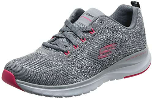 š̤ۡѡ̤ʡSkechers Women's Ultra Groove Sneaker, Grey/Hot Pink, 8 ...