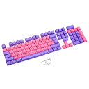 【中古】【未使用 未開封品】Bossi 104 Mechanical Keycap Set Purple and Pink Backlit Keycaps for MX Mechanical Keyboard-OEM Profile（Purple Pink） 並行輸入品