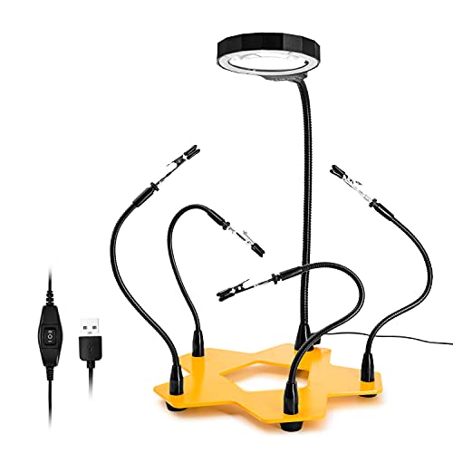 【中古】【未使用・未開封品】Fstop Labs 骨董LEDライトアップ拡大鏡サード手半田のPCBホルダーツール5本のアームは、駅滑り止め加重ベース、LEDランプを助ける手工芸ジュエリ