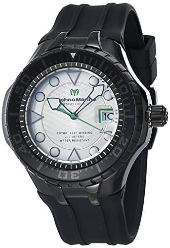 【中古】【未使用・未開封品】Technomarine TM-118085 クルーズ メンズ 48mm 自動 ブラックトーン スチ..
