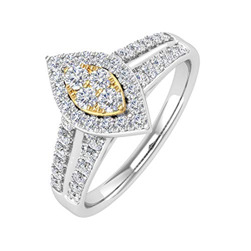 【中古】【未使用・未開封品】1/2カラットダイヤモンド婚約指輪 10Kゴールド IGI認定