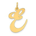【中古】【未使用・未開封品】Jewels By Lux 14K イエローゴールド ラージ ファンシー スクリプト イニシャル E チャーム (幅17~25)