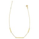 【中古】【未使用・未開封品】Kooljewelry 14K イエローゴールド バーステーション アンクルブレスレット (9または10インチに調整可能)
