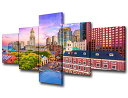 【中古】【未使用・未開封品】TUMOVO アメリカ合衆国 都市景観 5点 絵画キャンバス 50''Wx24''H(2)