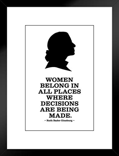 【中古】【未使用・未開封品】ポスター Foundry Ruth Bader Ginsburg Women Belong Where Decisions are Being Made BW マットフレームアートプリント 壁装飾 20x26インチ