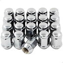 【中古】【未使用・未開封品】ホイールアクセサリーパーツ 20個 14mm 1.5スレッドバルジどんぐり1.38ロングラグナットクローム 3/4 19mm六角 シ...