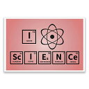 【中古】【未使用・未開封品】DHDM Designs 教室ポスター I Love Science Atom プリント 12インチ x 18インチ サイエンスクラスポスター JSC817