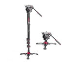 【中古】【未使用・未開封品】miliboo カメラ一脚 アルミ製 フルード雲台 カウンターバランス 4段伸縮式 高さ75-181cm クイックシュー式 水準器 一眼レフ ビデオカメラ対応 M