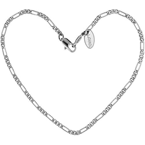 【中古】【未使用・未開封品】Lifetime Jewelry アンクレット レディース メンズ 10代の女の子用 24Kリアルゴールドメッキ 2.5mm フィガロチェーン アンクルブレスレット ビー