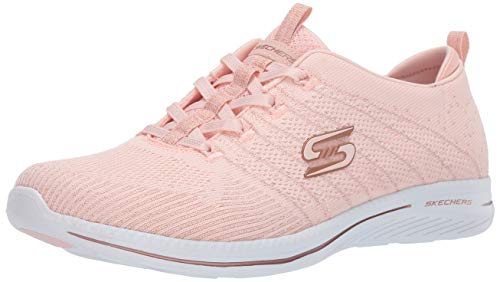 yÁzygpEJizSkechers Women's Fashion Sneaker, Link Pink Rose Gold,6.5 M US