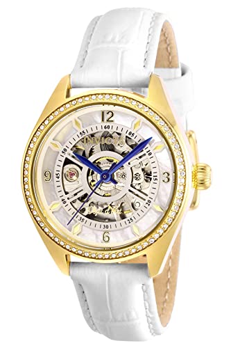 【中古】【未使用・未開封品】Invicta Objet D Art 自動巻きクリスタルホワイトダイヤル レディースウォッチ 26352