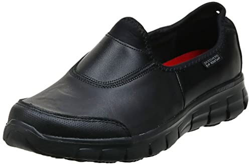 【中古】【未使用・未開封品】Skechers Work Women's Sure Track Slip Resistant Shoe, Black 9.5 W US