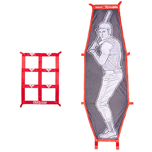 【中古】【未使用 未開封品】GoSports 野球 ソフトボールピッチングキット - ストライクゾーン XTRAMANダミーバッターによる練習精度トレーニング