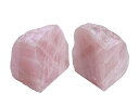 【中古】【未使用・未開封品】AMOYSTONE 1組 天然クリスタルストーン 高耐久 ブックエンド ホームキッチン用 装飾本棚 ローズクォーツ 4~6ポンド(2)