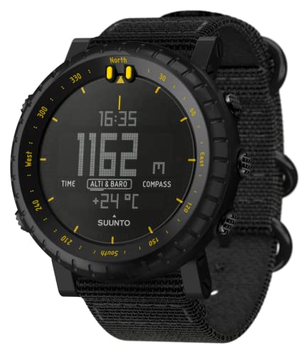 【中古】【未使用・未開封品】SUUNTO コアアウトドアウォッチ 高度計 気圧計 コンパス付き ブラック/イエロー