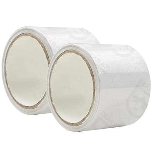 GEAR AID Tenacious Tape Repair and Seam Tape for Tents and Vinyl, Clear Roll, 1.5"x 60", 2-Pk