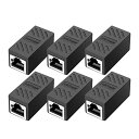 【中古】【未使用・未開封品】RJ45 カプラー インラインカプラー Cat7/Cat6/Cat5e イーサネットケーブル延長アダプター メス-メス (6パックブ...