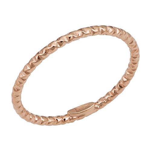 Other , Materials - 【中古】【未使用・未開封品】KoolJewelry 14Kイエローホワイト/ローズゴールド ミニマリスト ダイヤモンドカット ナックル スタッキング ミディリング (1.5mm)